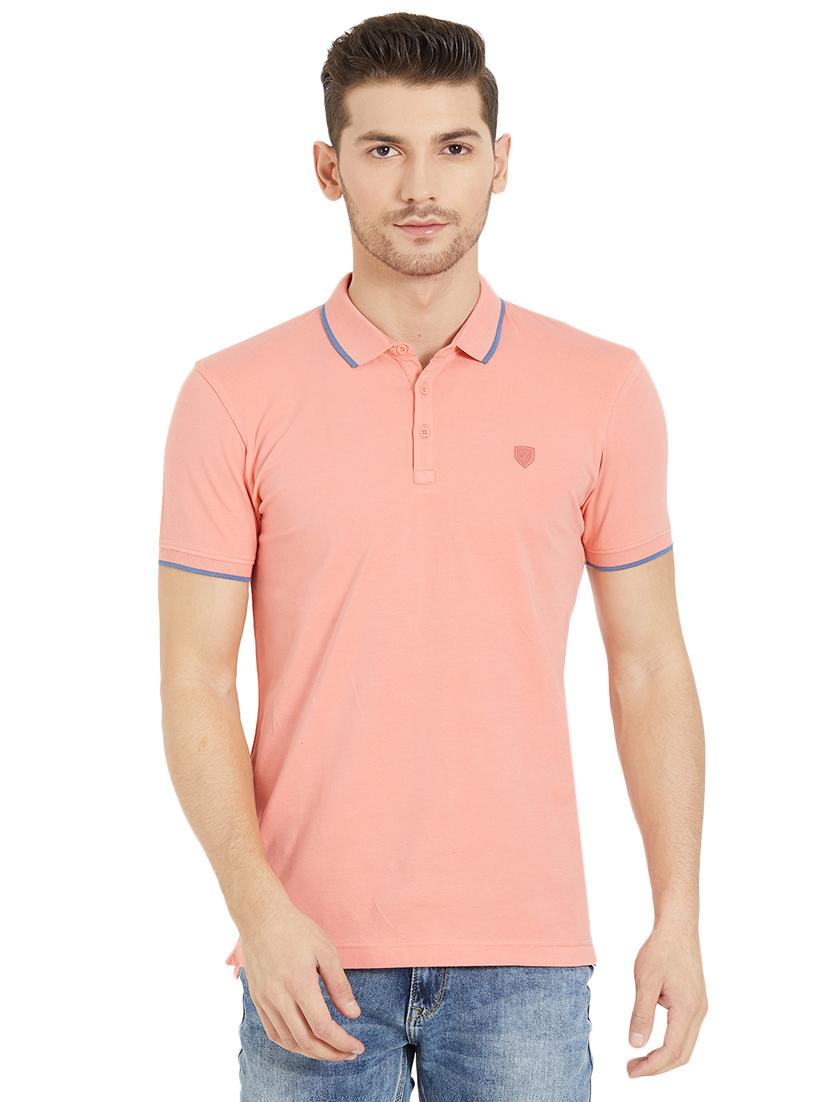 pink cotton polo t-shirt - 15926726 - Zoom Image - 0
