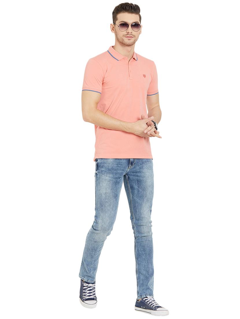 pink cotton polo t-shirt - 15926726 - Standard Image - 3