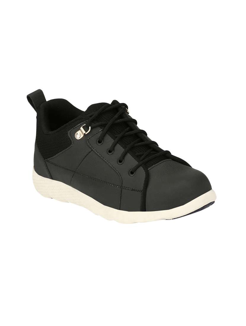 black leather lace up sneakers