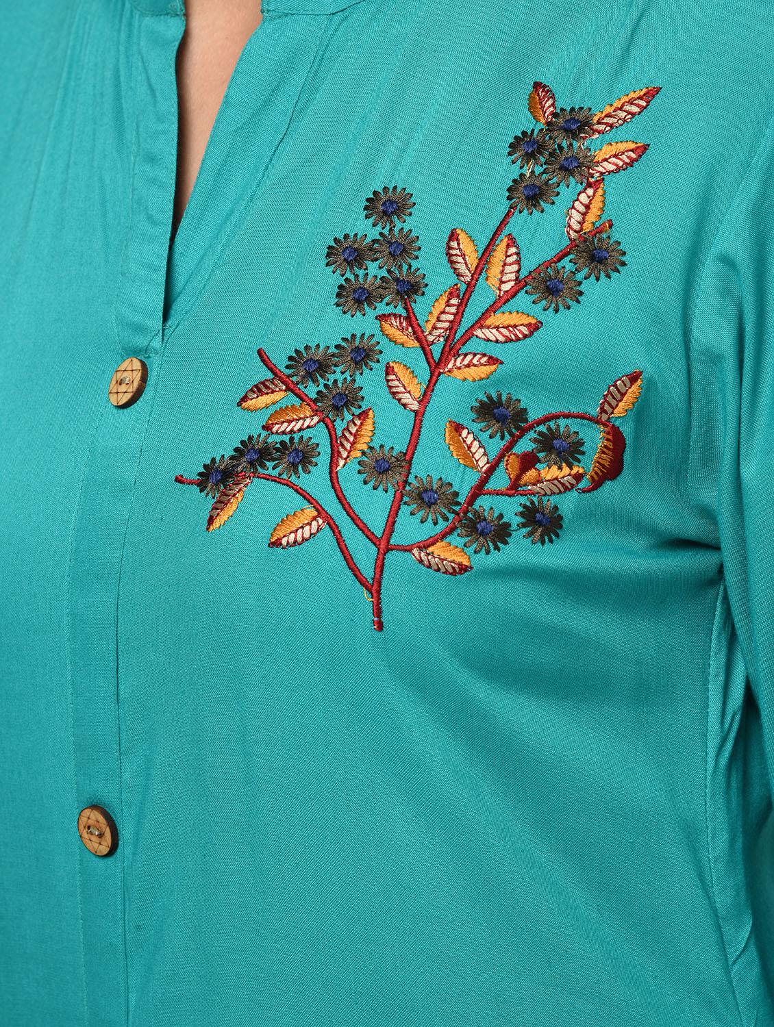 embroidered straight kurta - 15931432 - Standard Image - 5