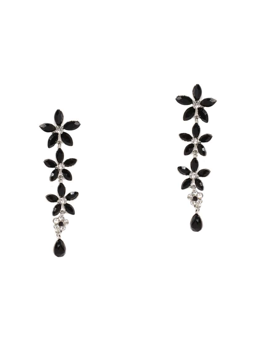 silver zinc drop earring