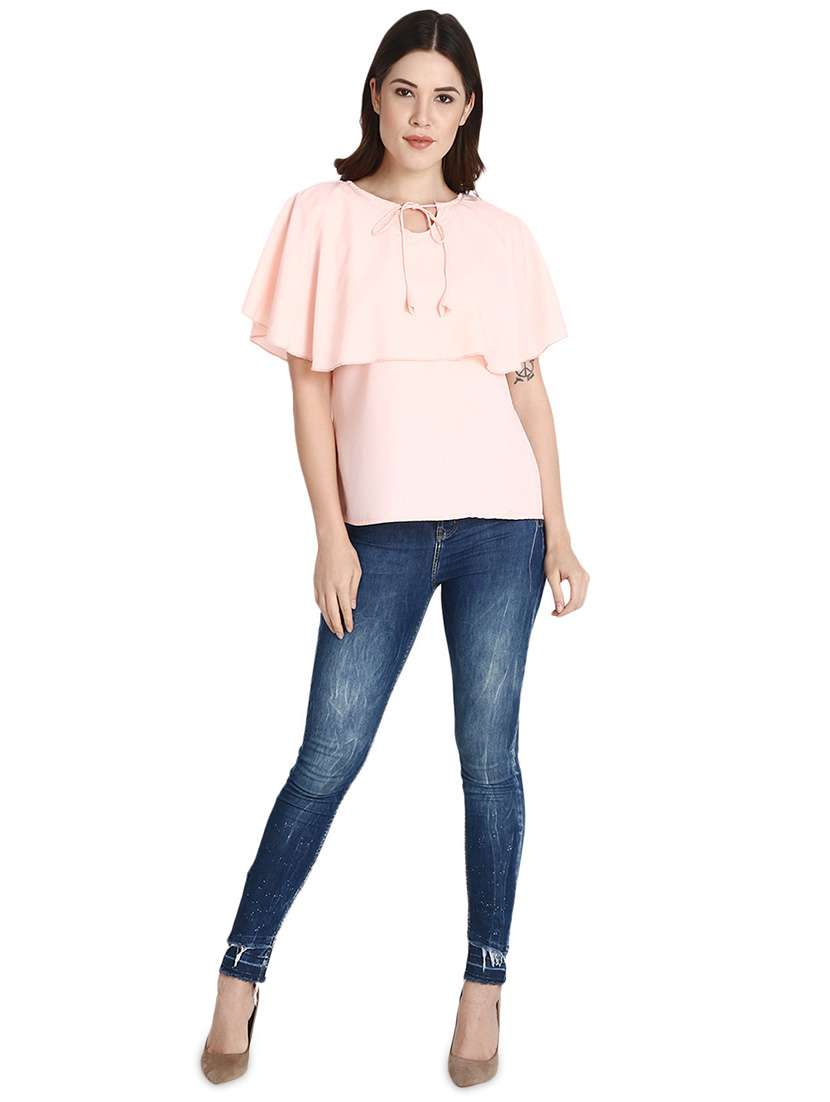 women's layered tie-up neck top - 15933737 -  Standard Image - 3