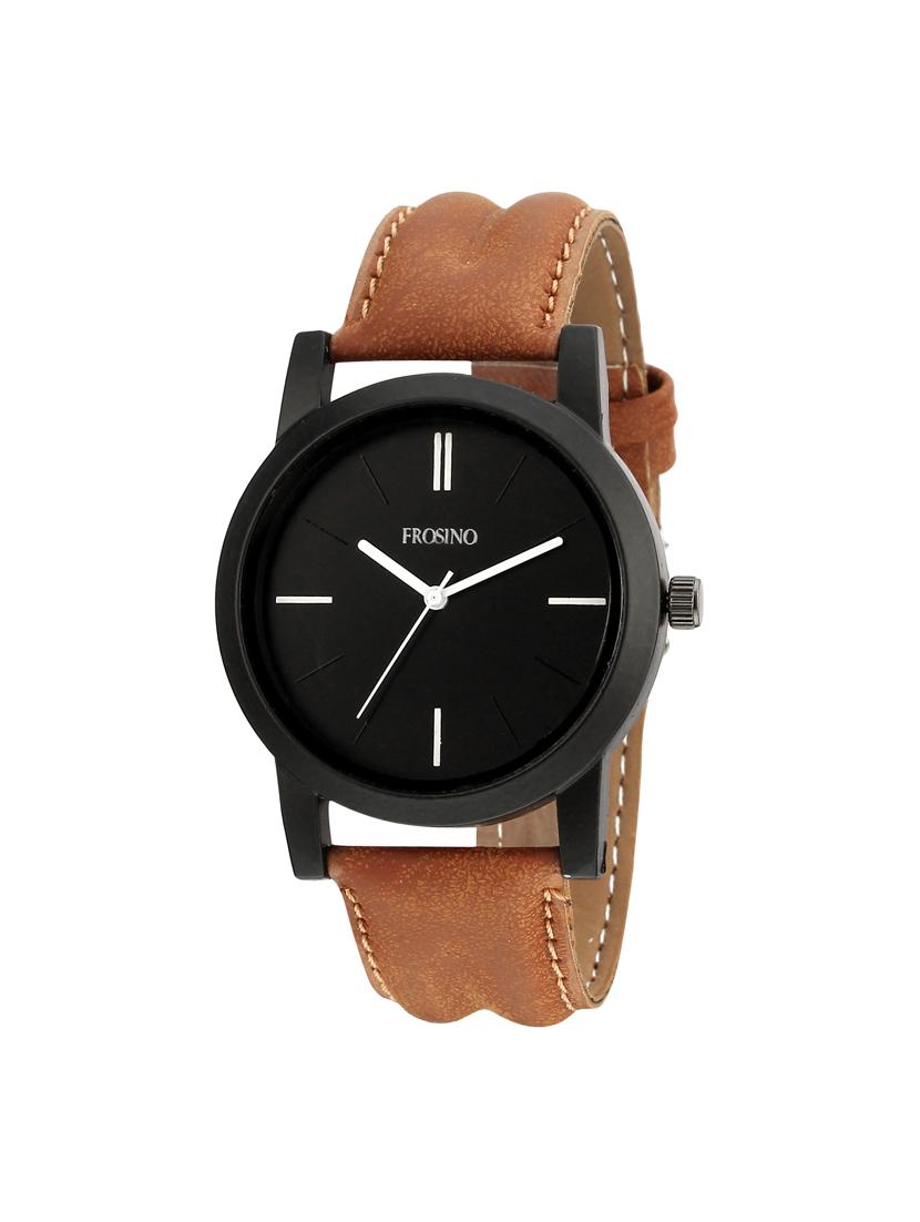 frosino beige strap analog watch for boys and men - 15933776 - Zoom Image - 0
