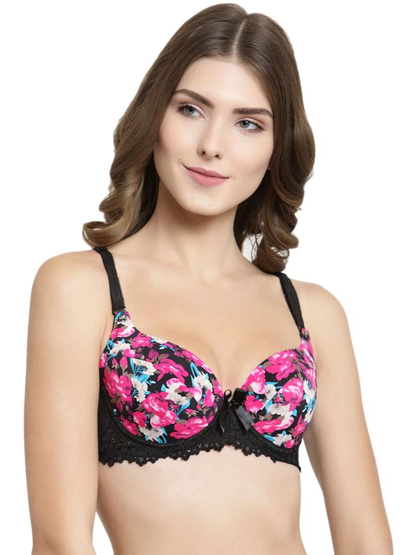 lace detail floral t-shirt bra - 15935098 -  Zoom Image - 0