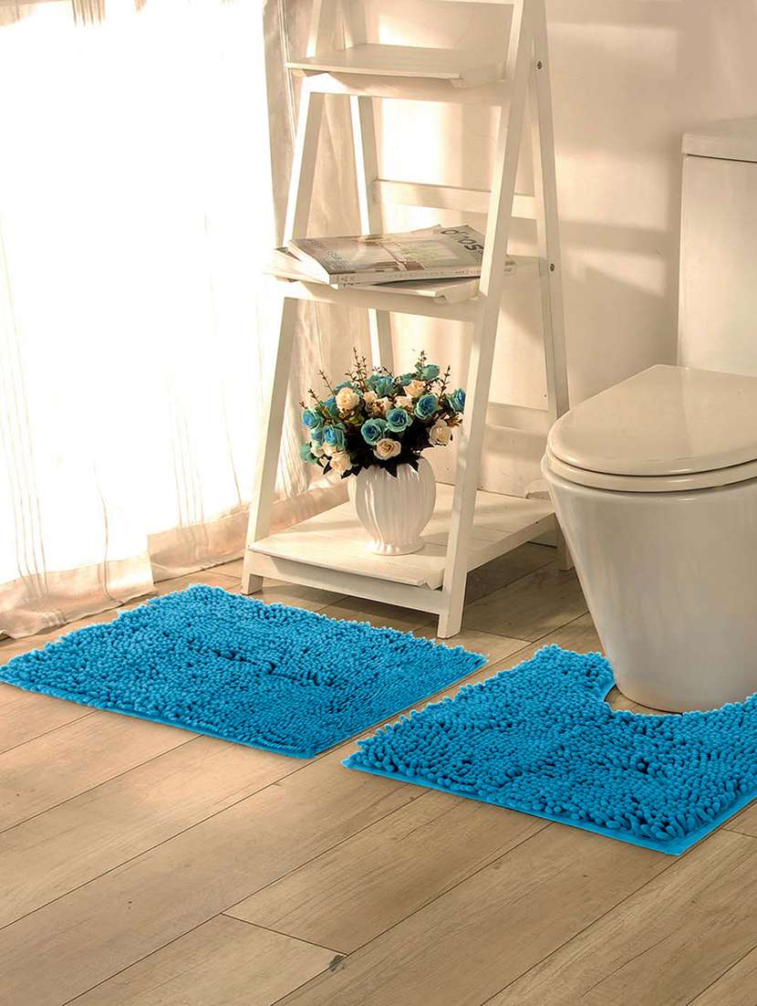 lushomes chenille peacock thick and fluffy 2200 gsm bathmat