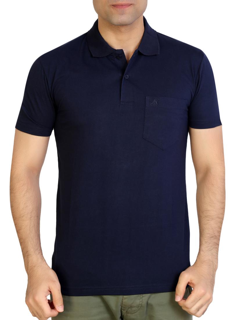 men solid polo neck t-shirt - 15942194 -  Zoom Image - 0