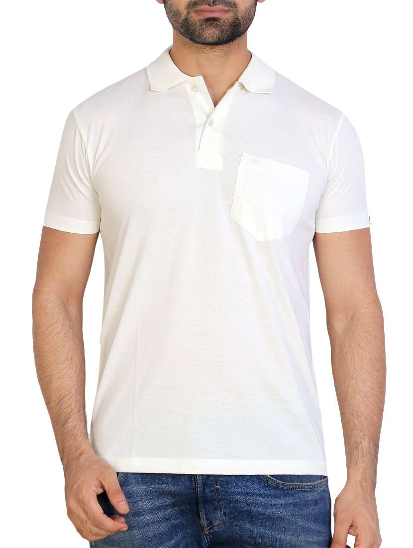white solid pocket tshirt