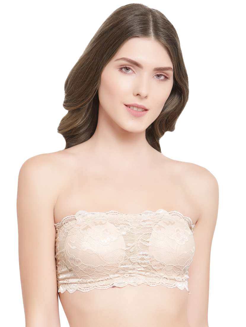 lightly padded laced tube bra - 15943899 -  Zoom Image - 0