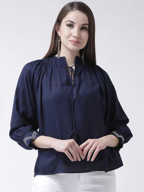 tie up gathered top - 15944607 -  Standard Image - 0