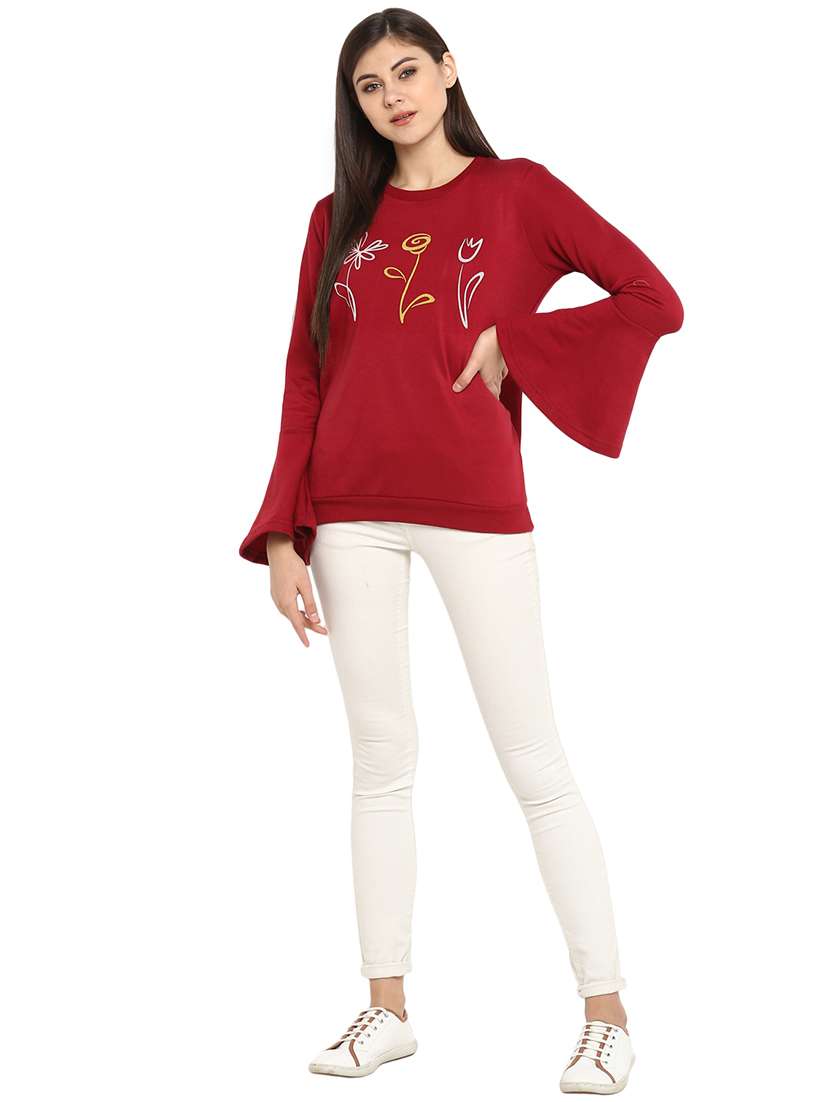 women's chest print sweatshirt - 15945688 -  Standard Image - 3