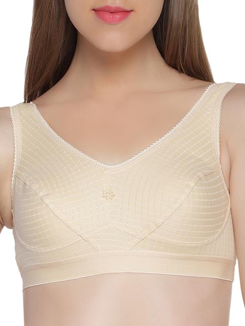 floral patch solid bra - 15946670 - Standard Image - 0