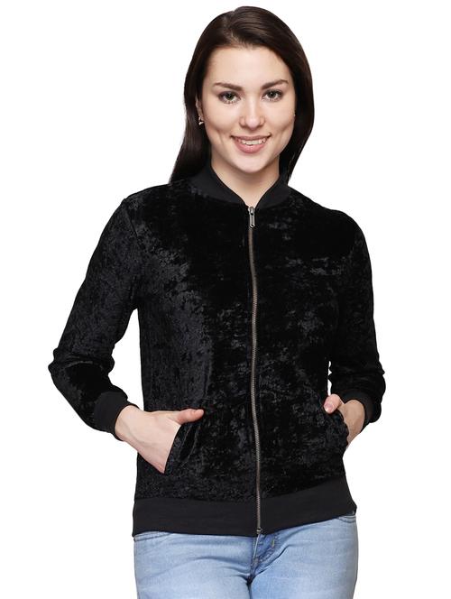 ribbed edge varsity jacket - 15947113 - Standard Image - 0