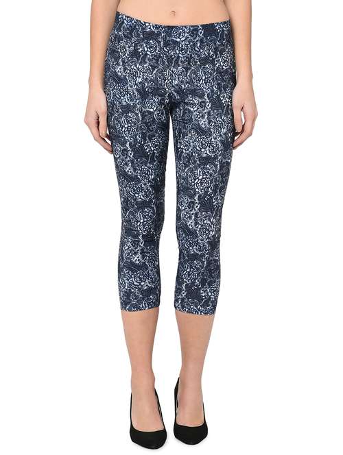 high rise floral capri - 15947339 - Standard Image - 0
