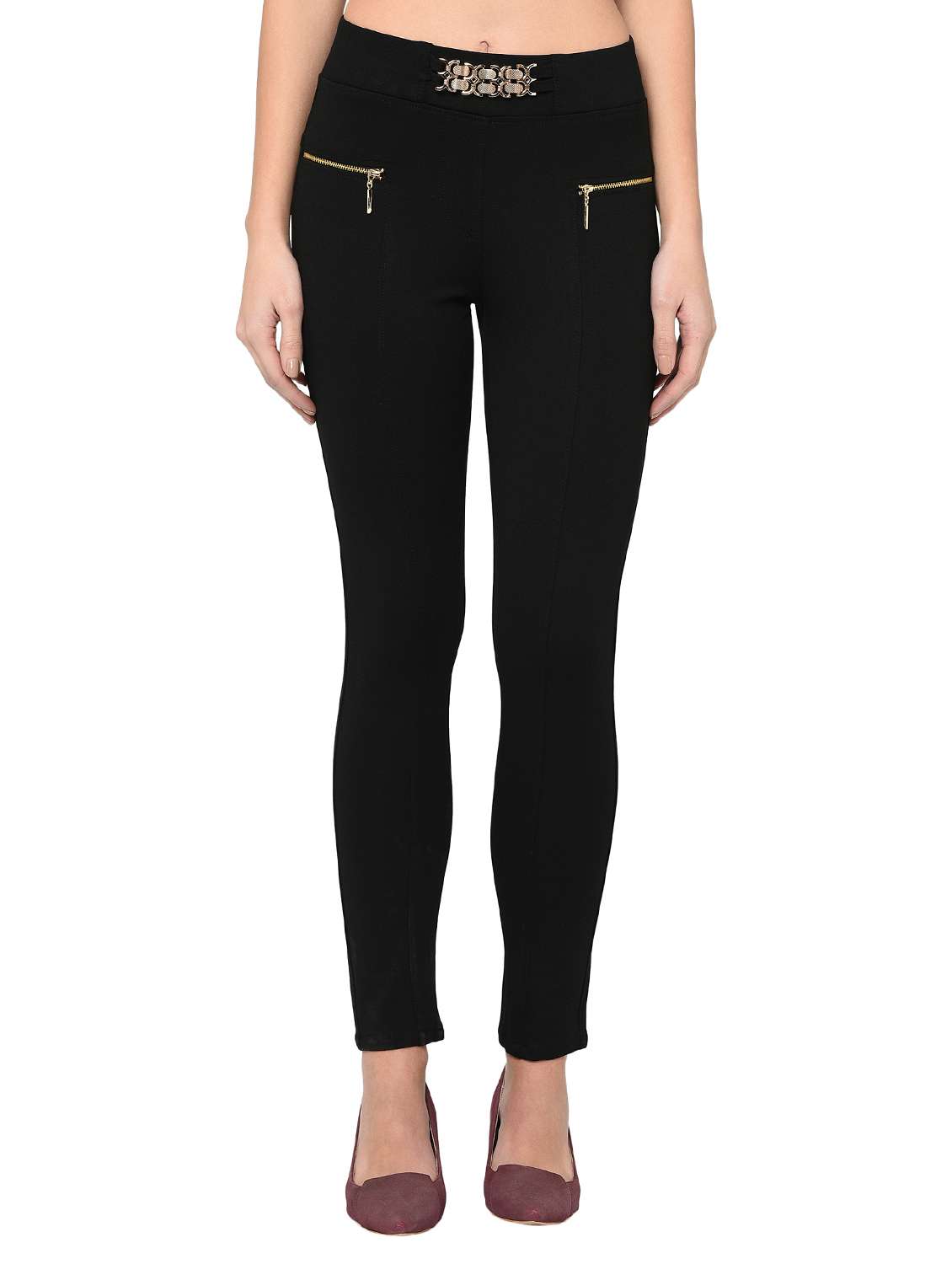 zipper detail high rise jegging - 15947347 - Zoom Image - 0