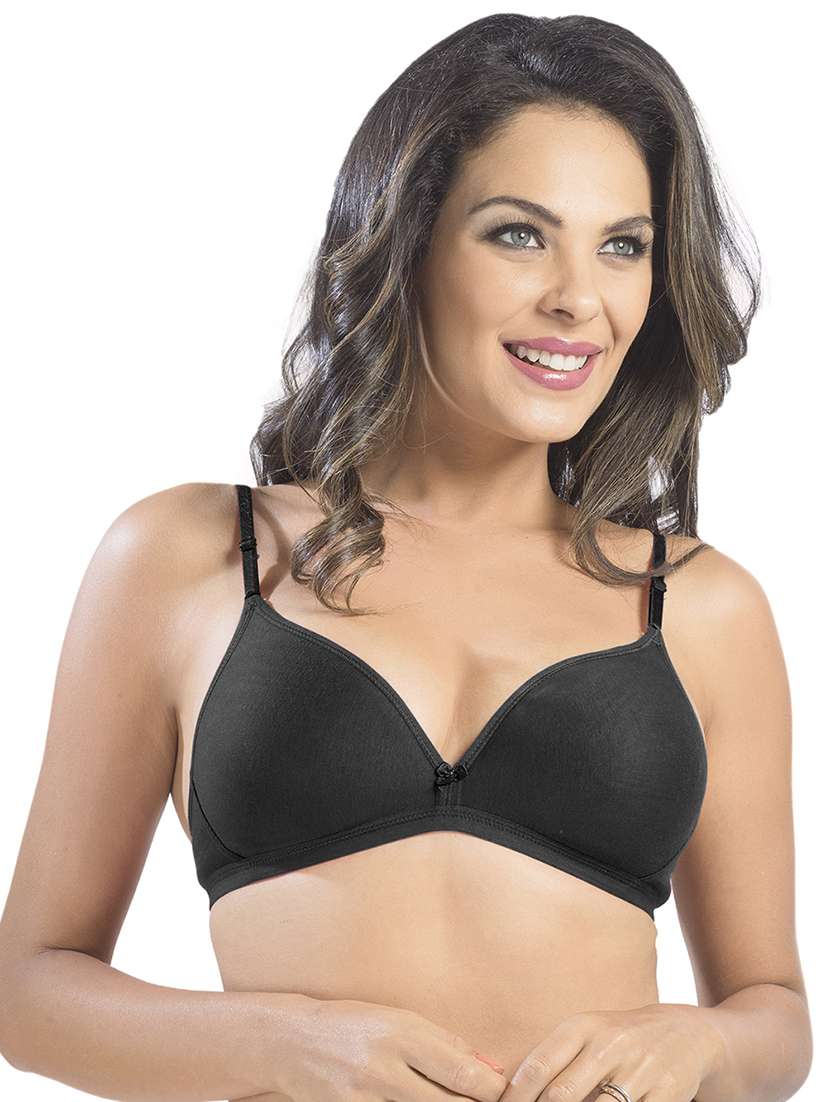 black solid t-shirt bra