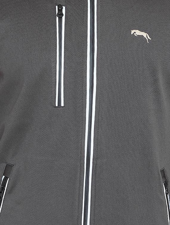 grey polyester casual jacket - 15953562 - Standard Image - 3