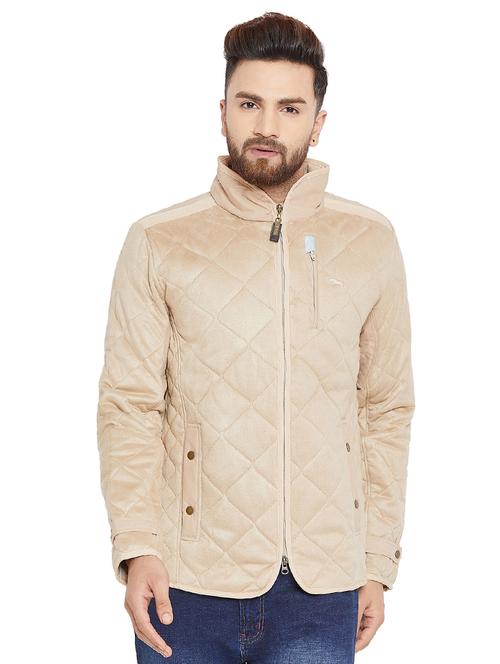 beige polyester quilted jacket - 15953572 -  Standard Image - 0