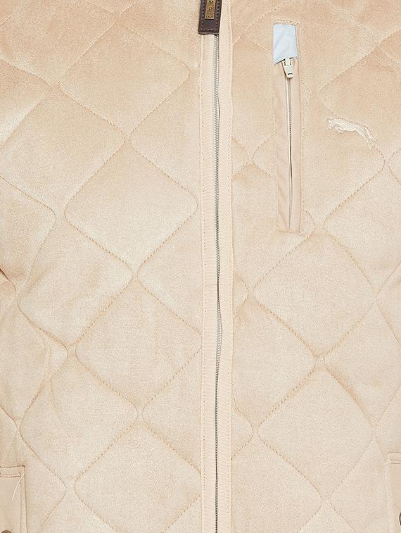 beige polyester quilted jacket - 15953572 - Standard Image - 3