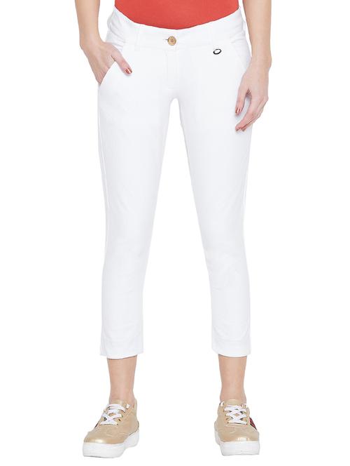 binding detail button closure cropped pant - 15953578 -  Standard Image - 0