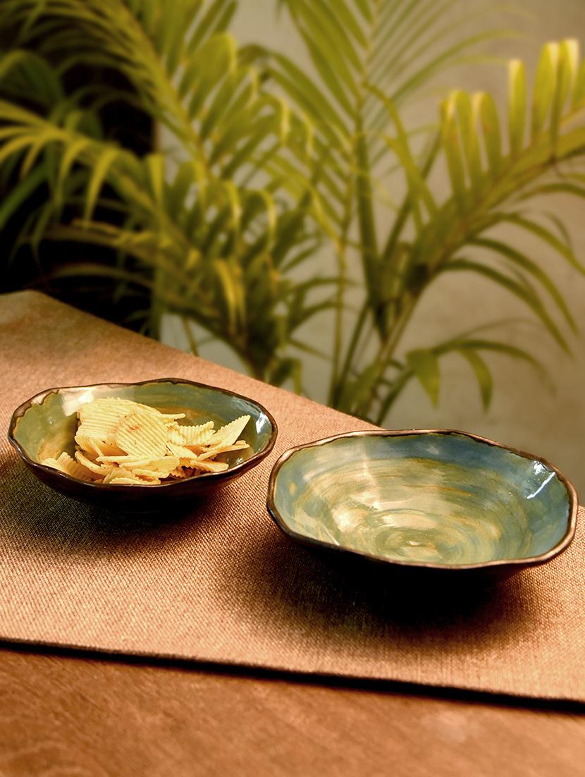 unravel india blue studio serving platter(set of 2) - 15953604 -  Zoom Image - 0