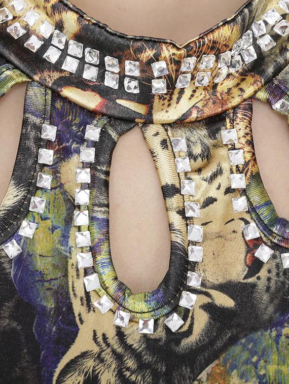embellished keyhole neck top - 15953740 - Standard Image - 3