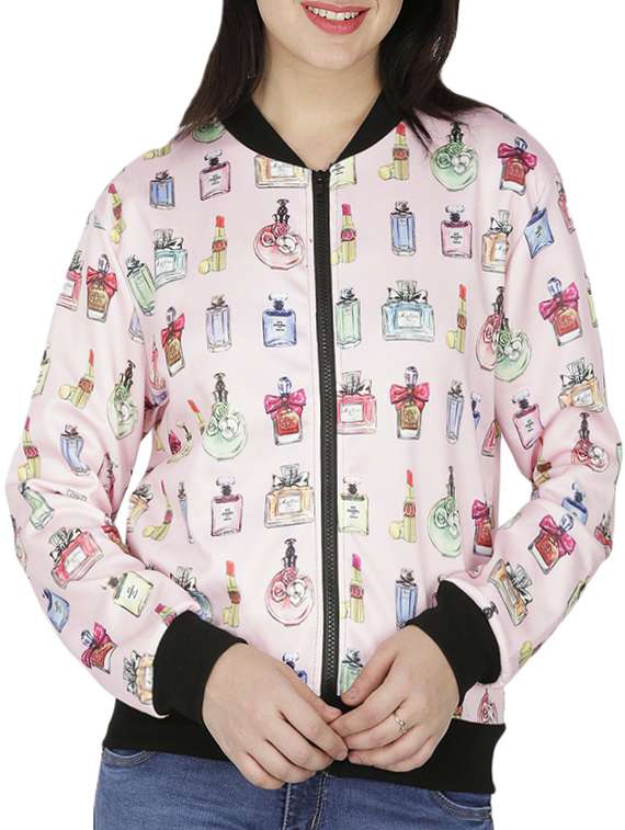 quirky print varsity jacket - 15953951 - Zoom Image - 0