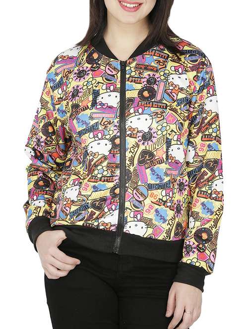 quirky print varsity jacket - 15953952 - Standard Image - 0