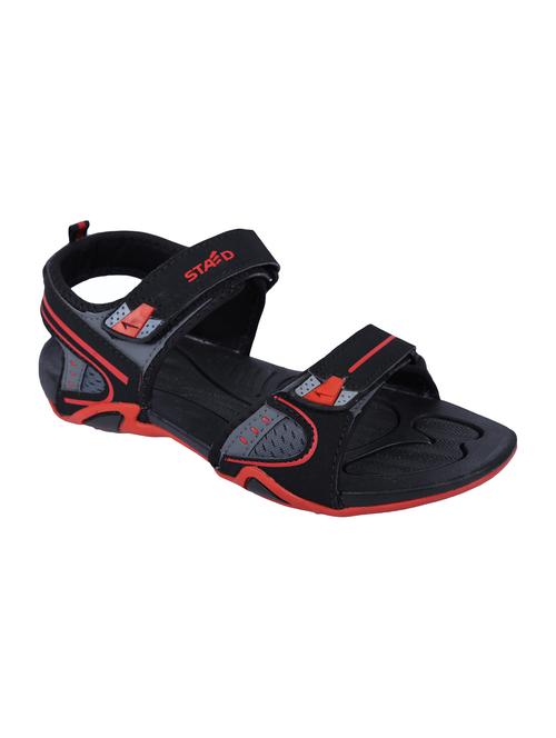 black leatherette back strap floaters - 15956386 - Standard Image - 0