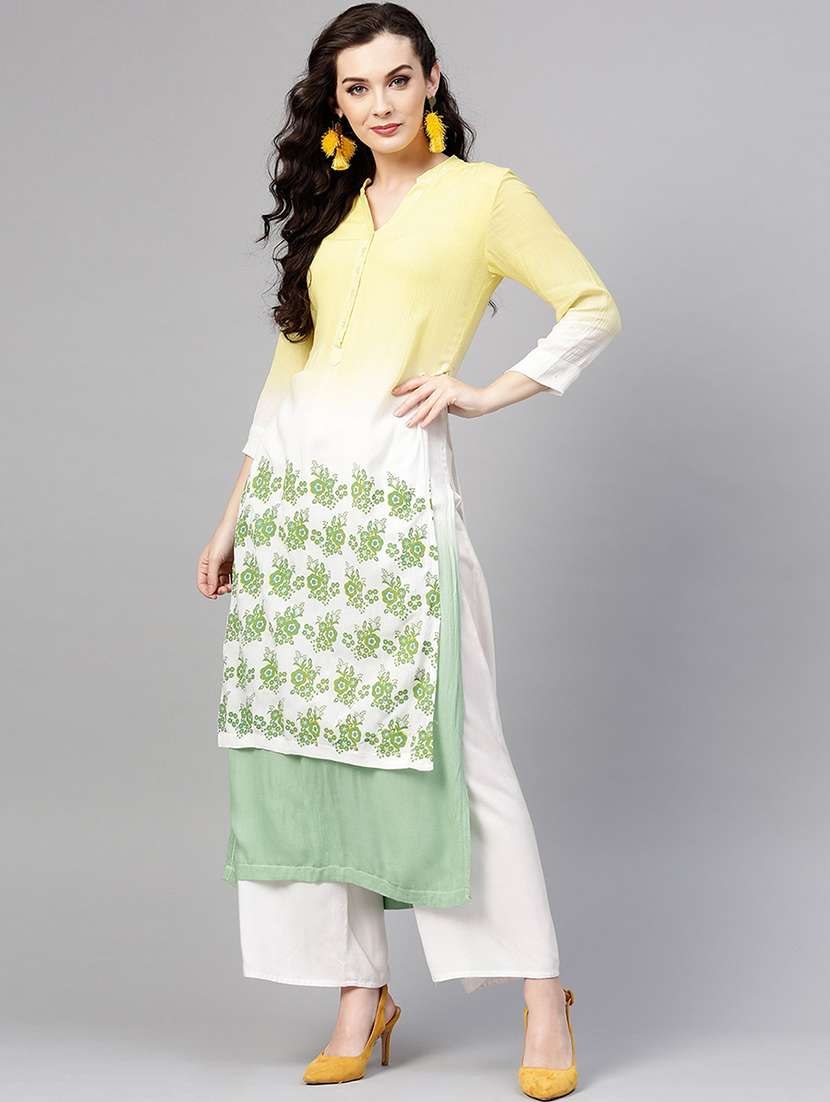 layered printed kurta
