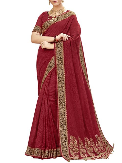 self design banarasi saree with blouse - 15959083 - Standard Image - 0
