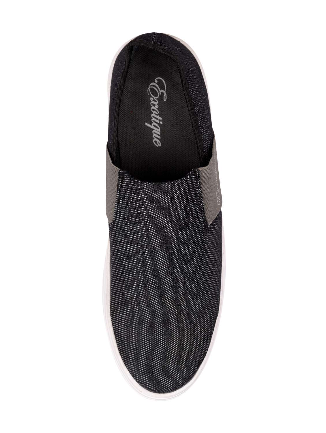 black canvas casual slip ons - 15963629 - Standard Image - 3
