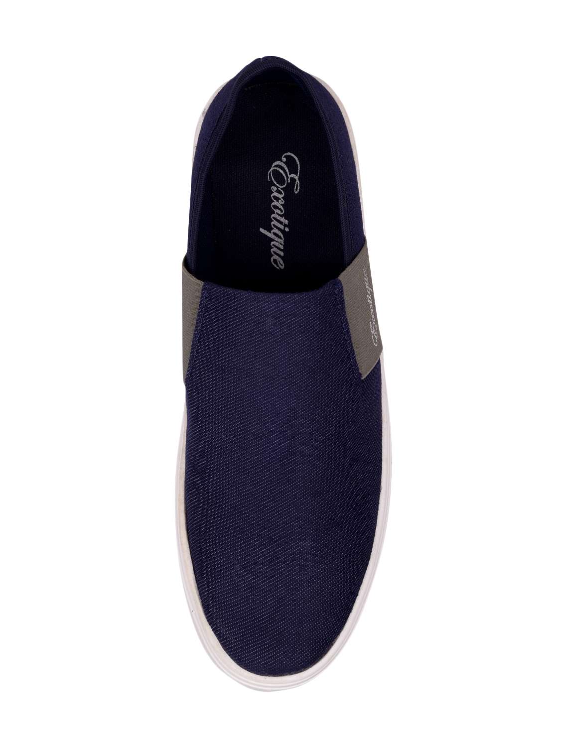 navy canvas casual slip ons - 15963630 - Standard Image - 3