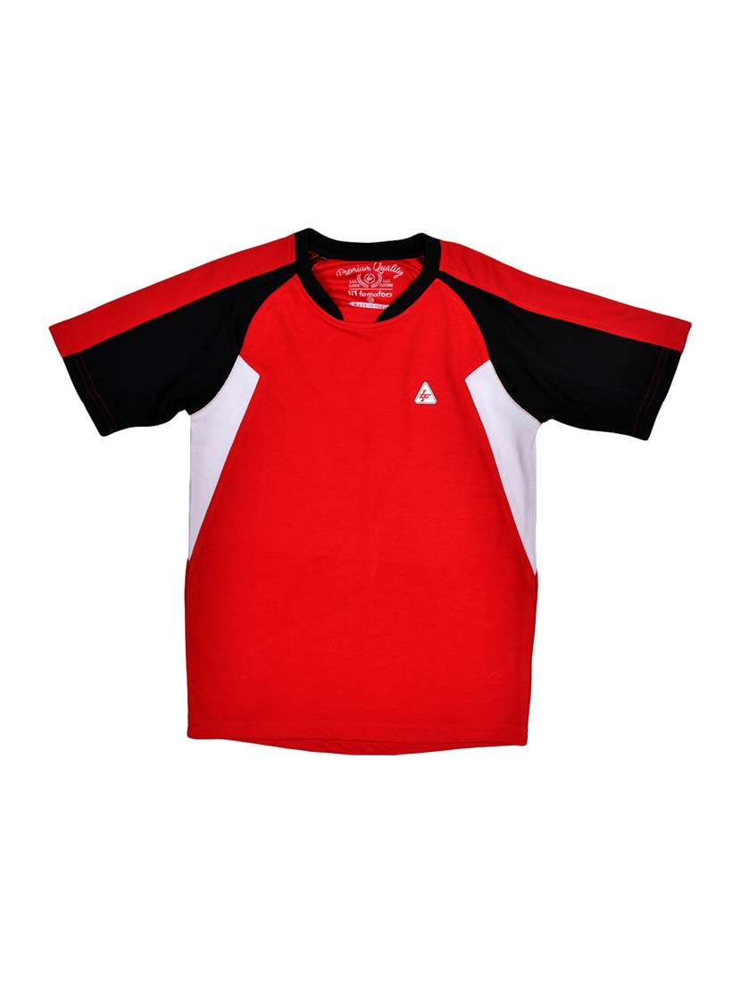 round neck color block t-shirt - 15964686 - Zoom Image - 0