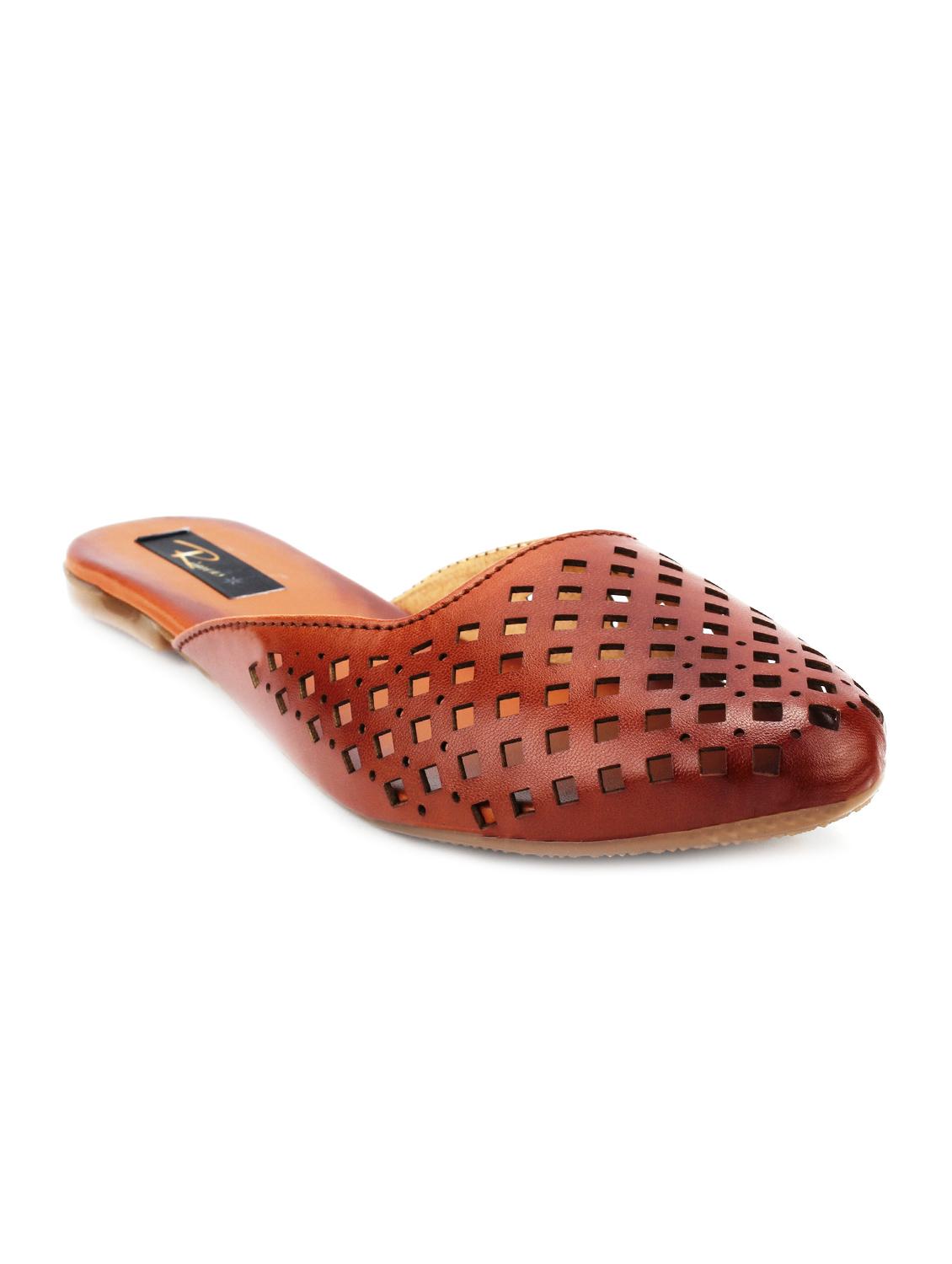 brown slip on mules - 15967694 - Zoom Image - 0