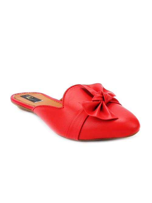 red slip on mules - 15967716 - Standard Image - 0