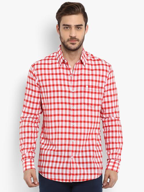 red checkered casual shirt - 15968432 - Standard Image - 0