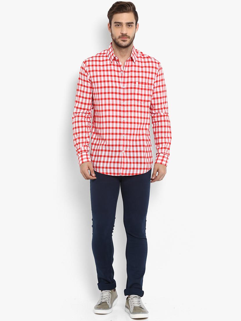 red checkered casual shirt - 15968432 - Standard Image - 3