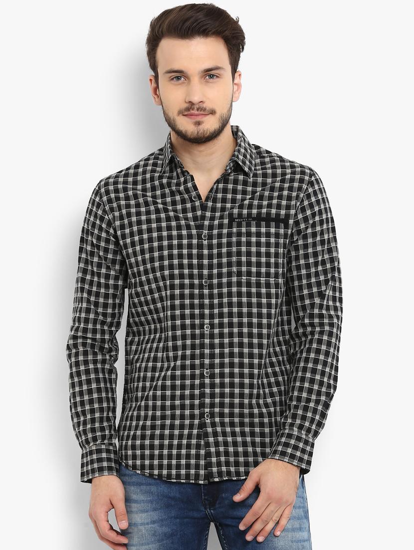 black checkered casual shirt - 15968453 - Zoom Image - 0