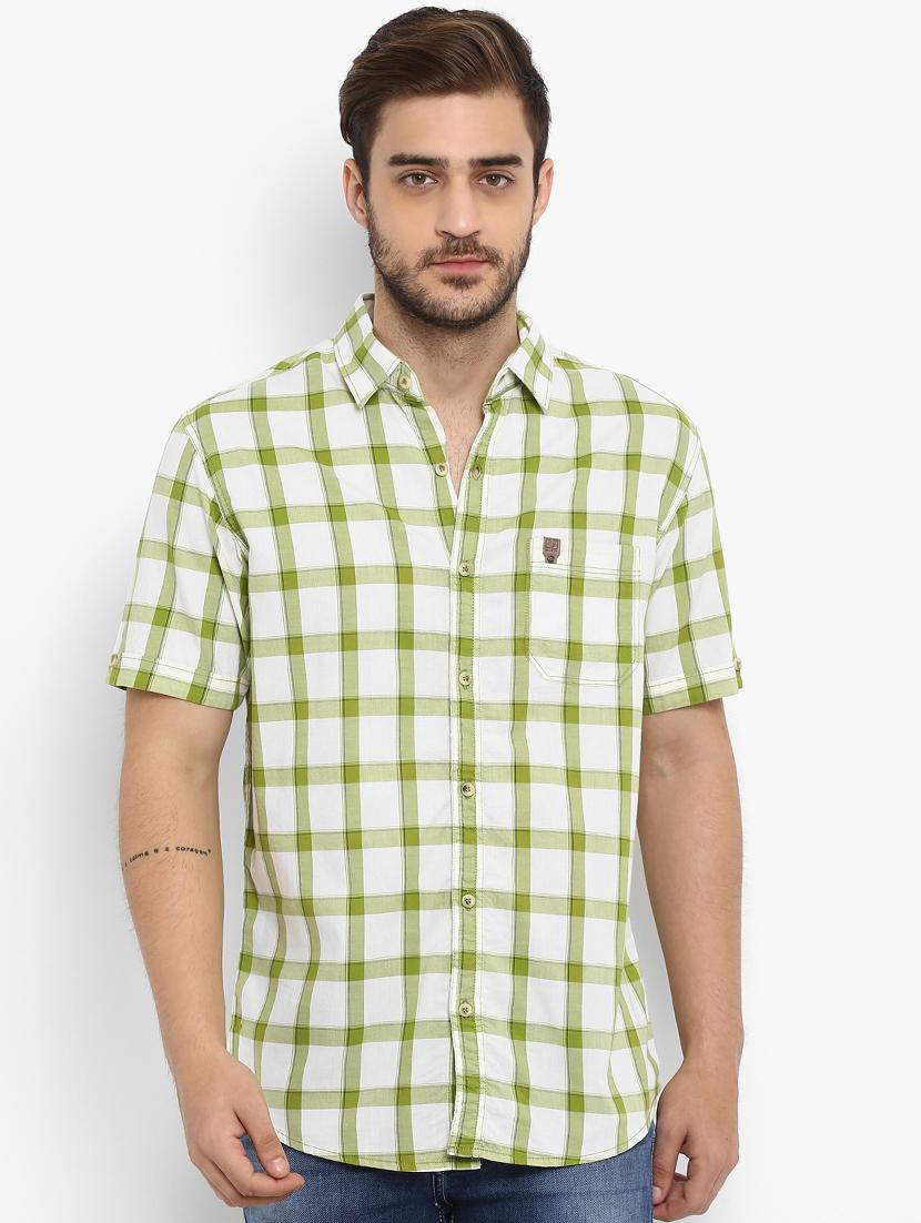 green checkered casual shirt - 15968458 - Zoom Image - 0