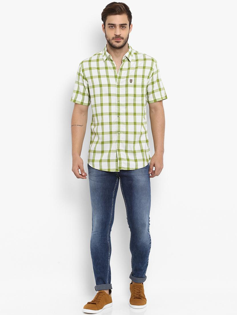 green checkered casual shirt - 15968458 - Standard Image - 3