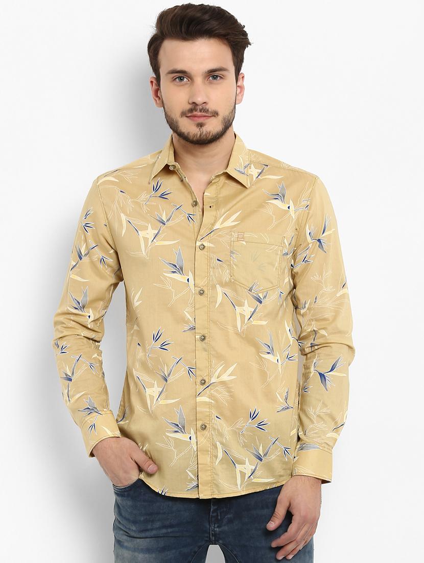 yellow printed casual shirt - 15968517 - Zoom Image - 0