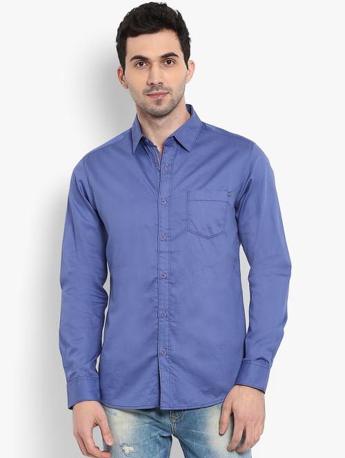 purple solid casual shirt - 15968544 -  Standard Image - 0