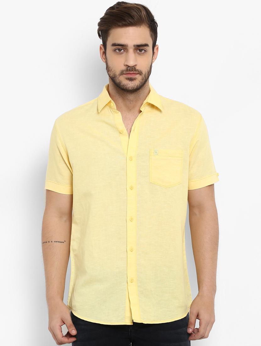 yellow linen casual shirt - 15968552 - Zoom Image - 0