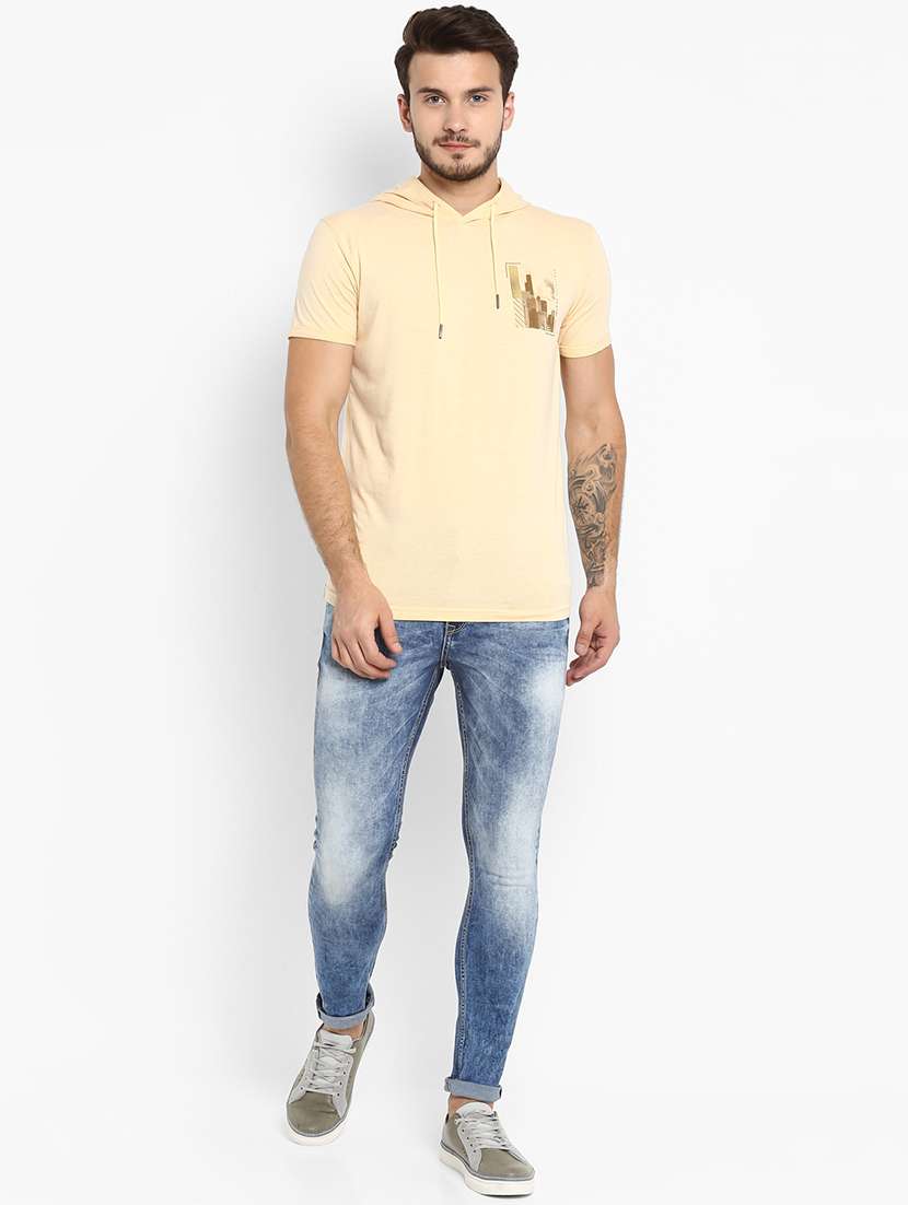 yellow printed t-shirt - 15968562 - Standard Image - 3