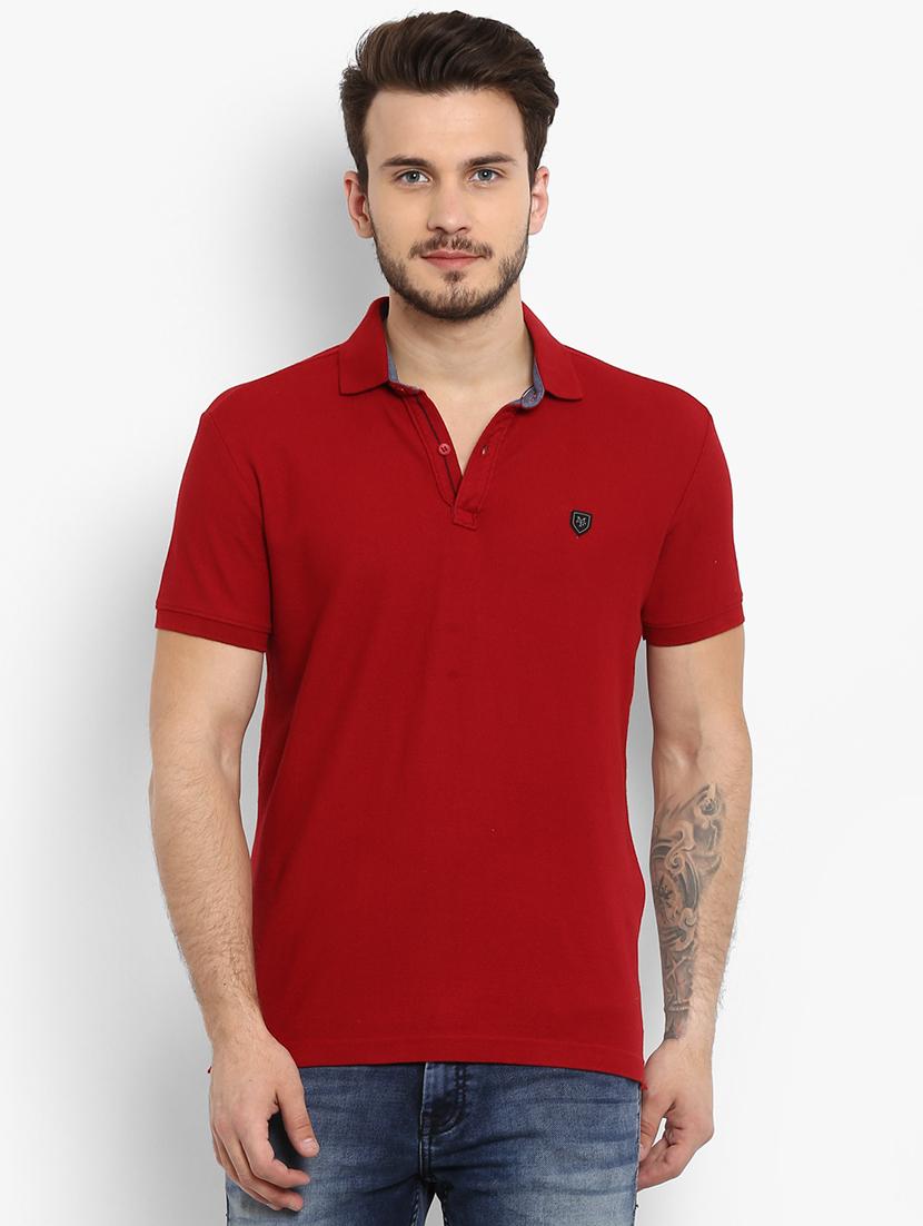red solid polo t-shirt - 15968579 -  Zoom Image - 0