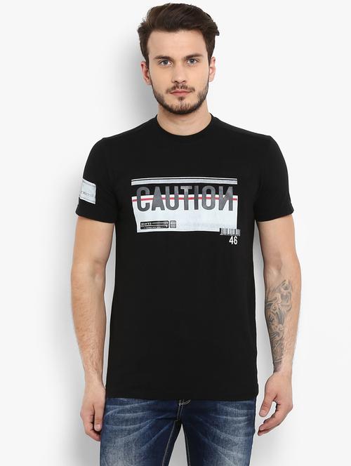 black typographic t-shirt - 15968584 - Standard Image - 0
