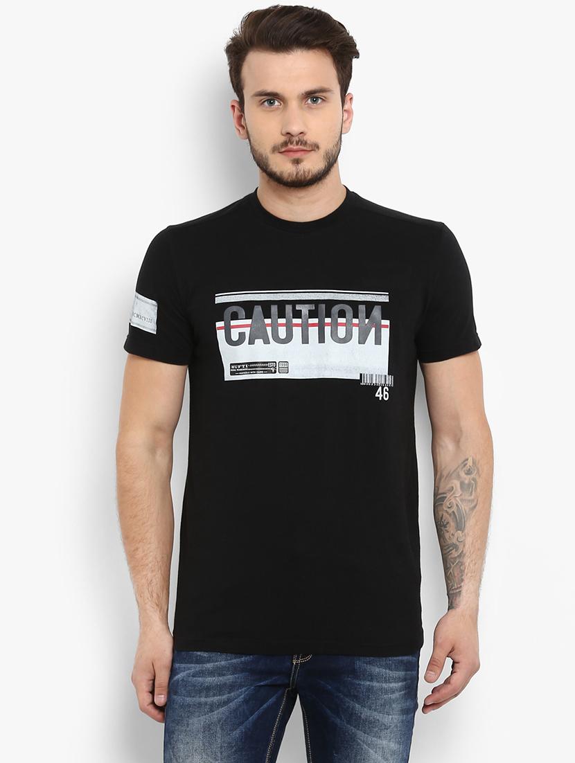 black typographic t-shirt - 15968584 - Zoom Image - 0