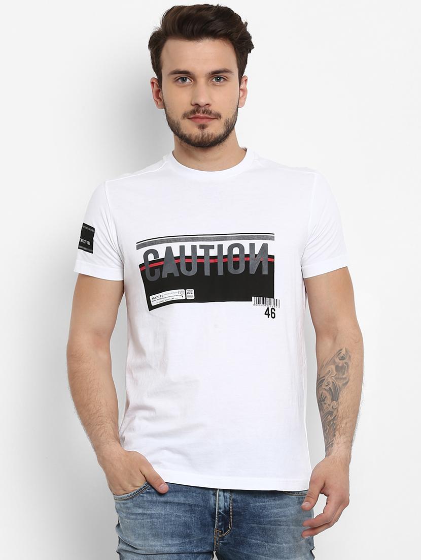 white typographic t-shirt - 15968585 - Zoom Image - 0