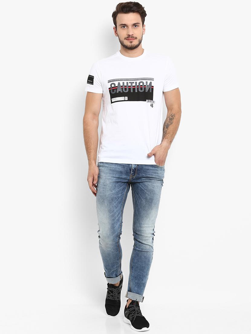 white typographic t-shirt - 15968585 - Standard Image - 3