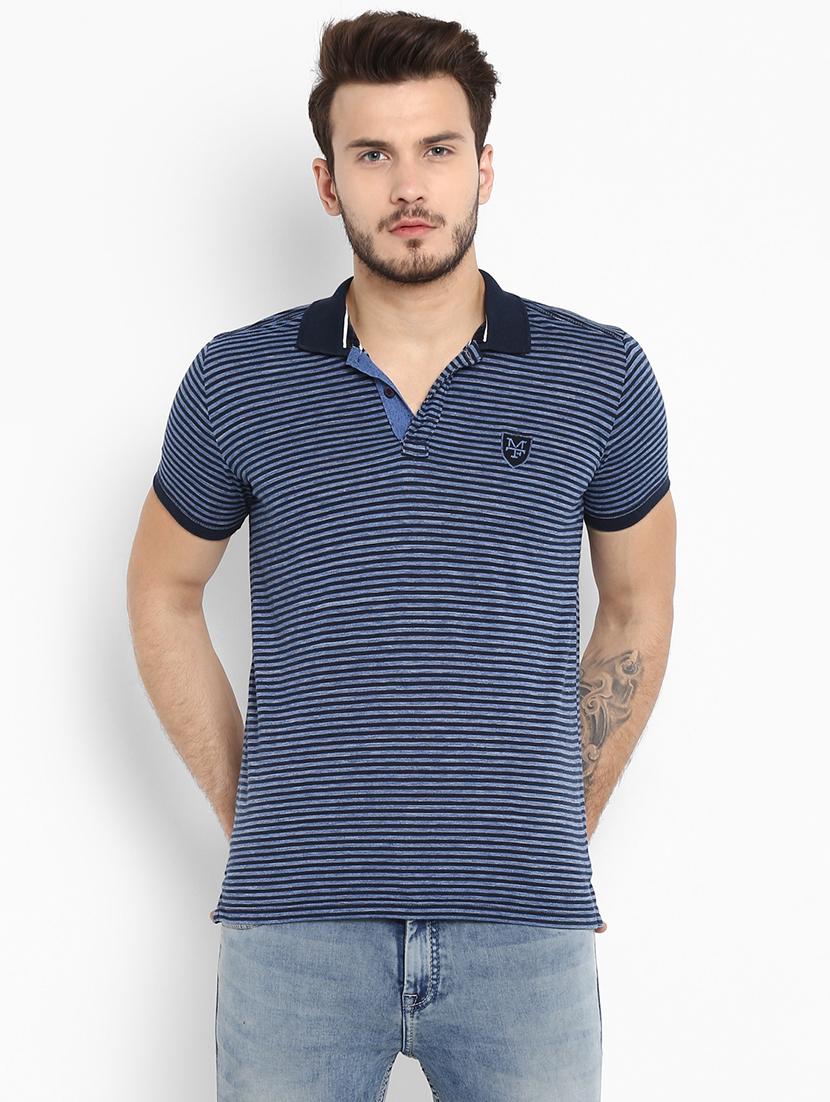 blue striped polo t-shirt - 15968590 - Zoom Image - 0